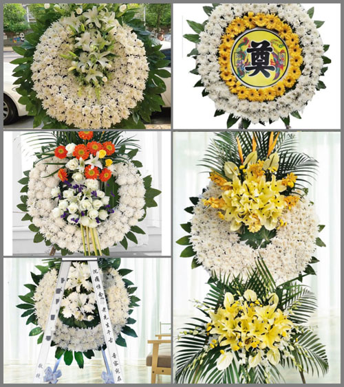 江苏苏州昆山市巴城镇东岳村花圈速递